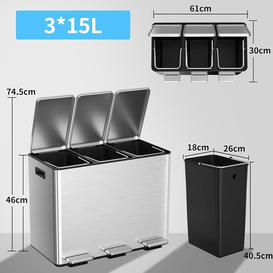 値下げ！【開梱済み未使用品】3分別ダストボックス 10131-1.jpg